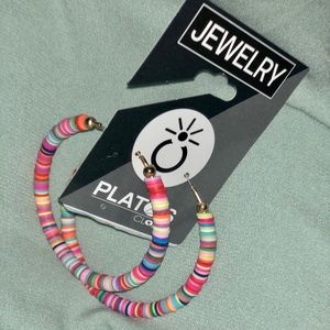 [Bright] multicolored hoop earrings